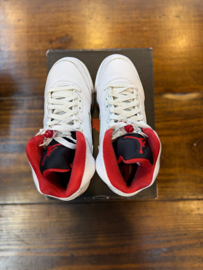 Jordan 5 Retro Fire Red Black Tongue (2025) (GS) PRE-OWNED