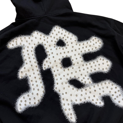 Mixed Emotions End Rhinestone Hoodie Black (PRE-OWNED)