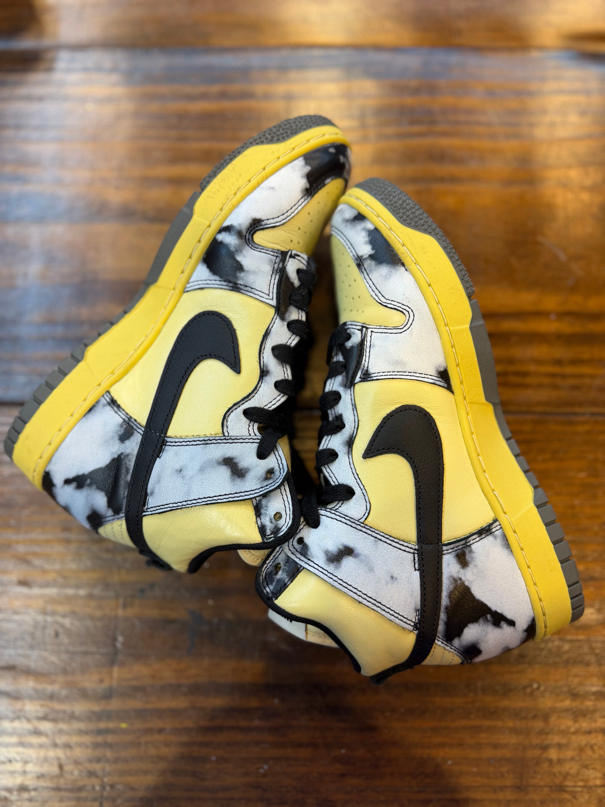 Nike Dunk High 1985 Black Acid Wash PRE-OWNED