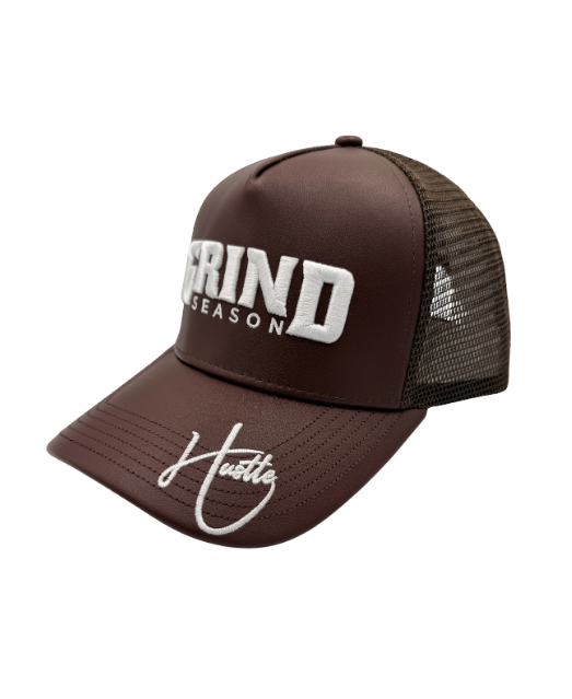 YBE Grind Season Leather Hat Brown