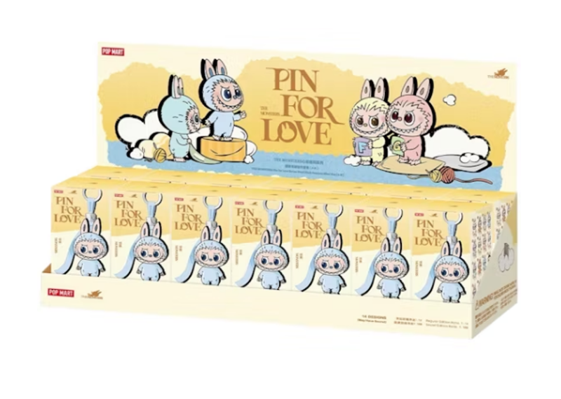 Pop Mart Labubu The Monsters Pin for Love Series Vinyl Plush Pendant (A-M) Sealed Case (1 Blind Box)