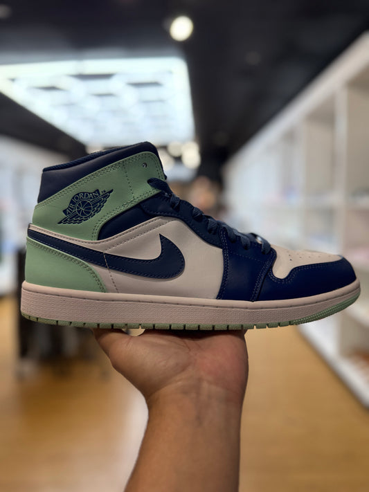 Jordan 1 Mid Mystic Navy Mint Foam PRE-OWNED