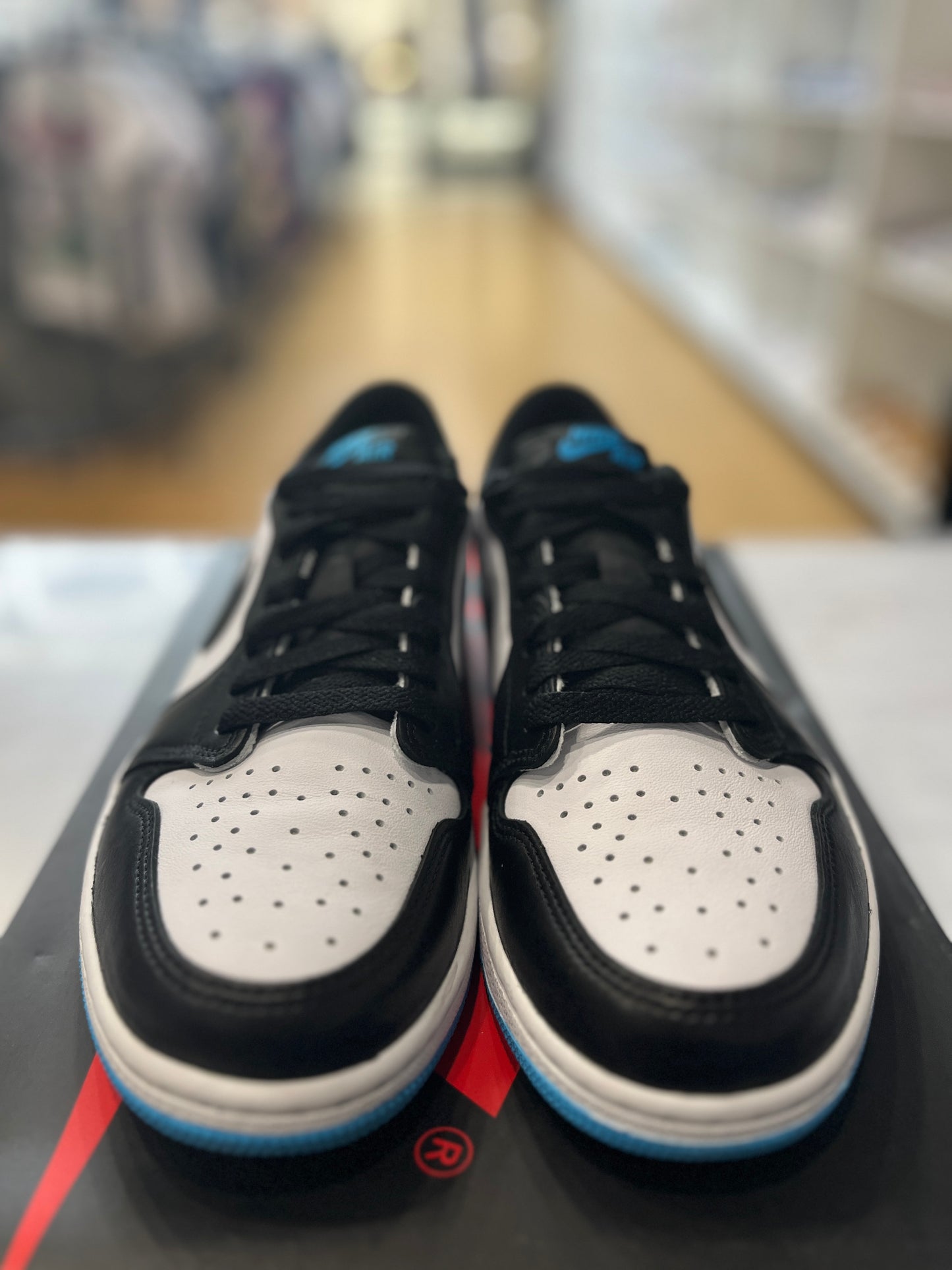 Jordan 1 Retro Low OG Black Dark Powder Blue PRE-OWNED