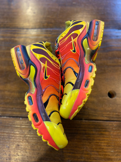 Nike Air Max Plus Fade Chrome Yellow Bright Crimson (GS) PRE-OWNED