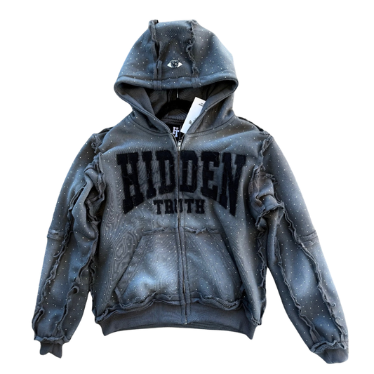 Hidden Truth Zip Up Grey