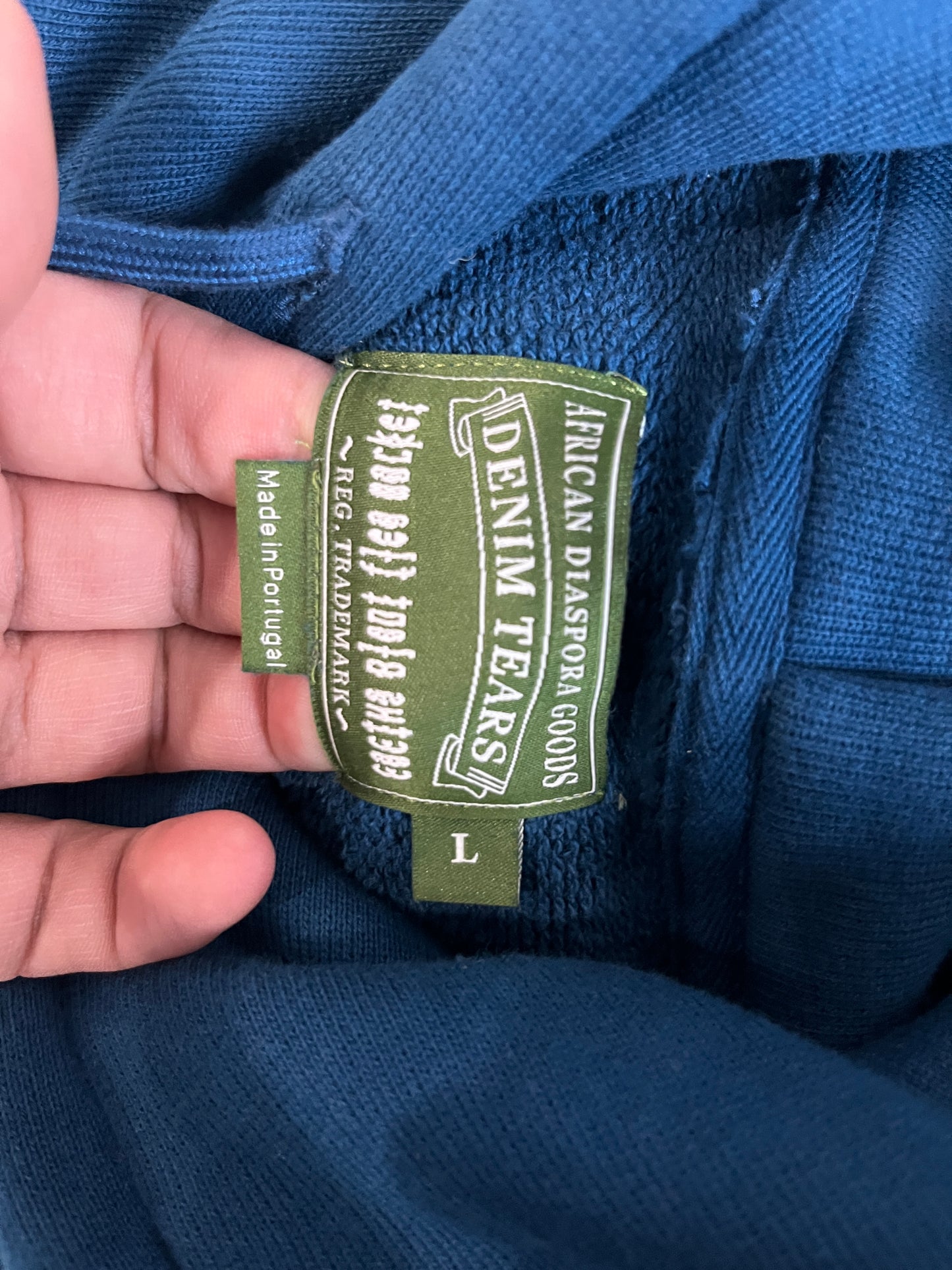 Denim Tears x CPFM Cactus Tears Wreath Hoodie Navy PRE-OWNED