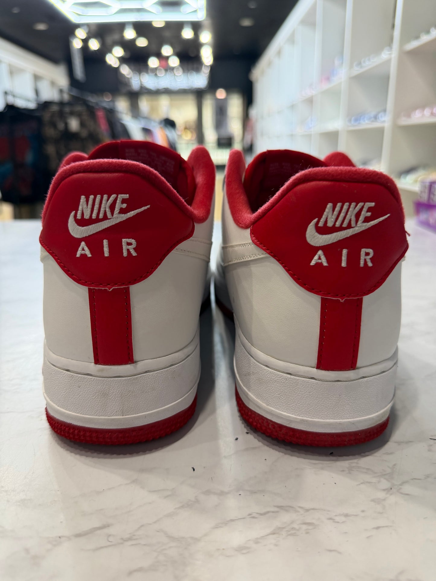 Nike Air Force 1 Low White University Red PRE-OWNED
