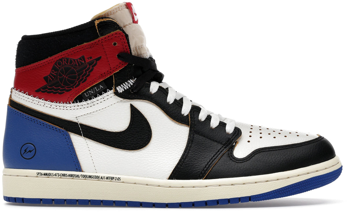 Jordan 1 Retro High OG SP Fragment x Union LA Varsity Red Sport Royal