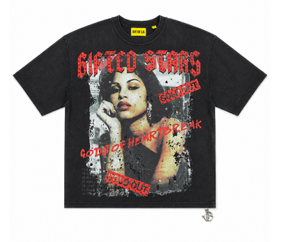 GFTD HEARTBREAK BLK TEE