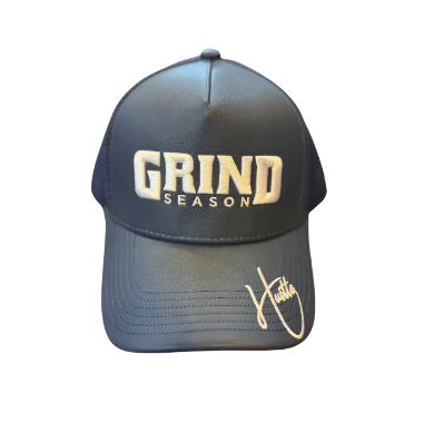 YBE Grind Season Leather Hat Navy