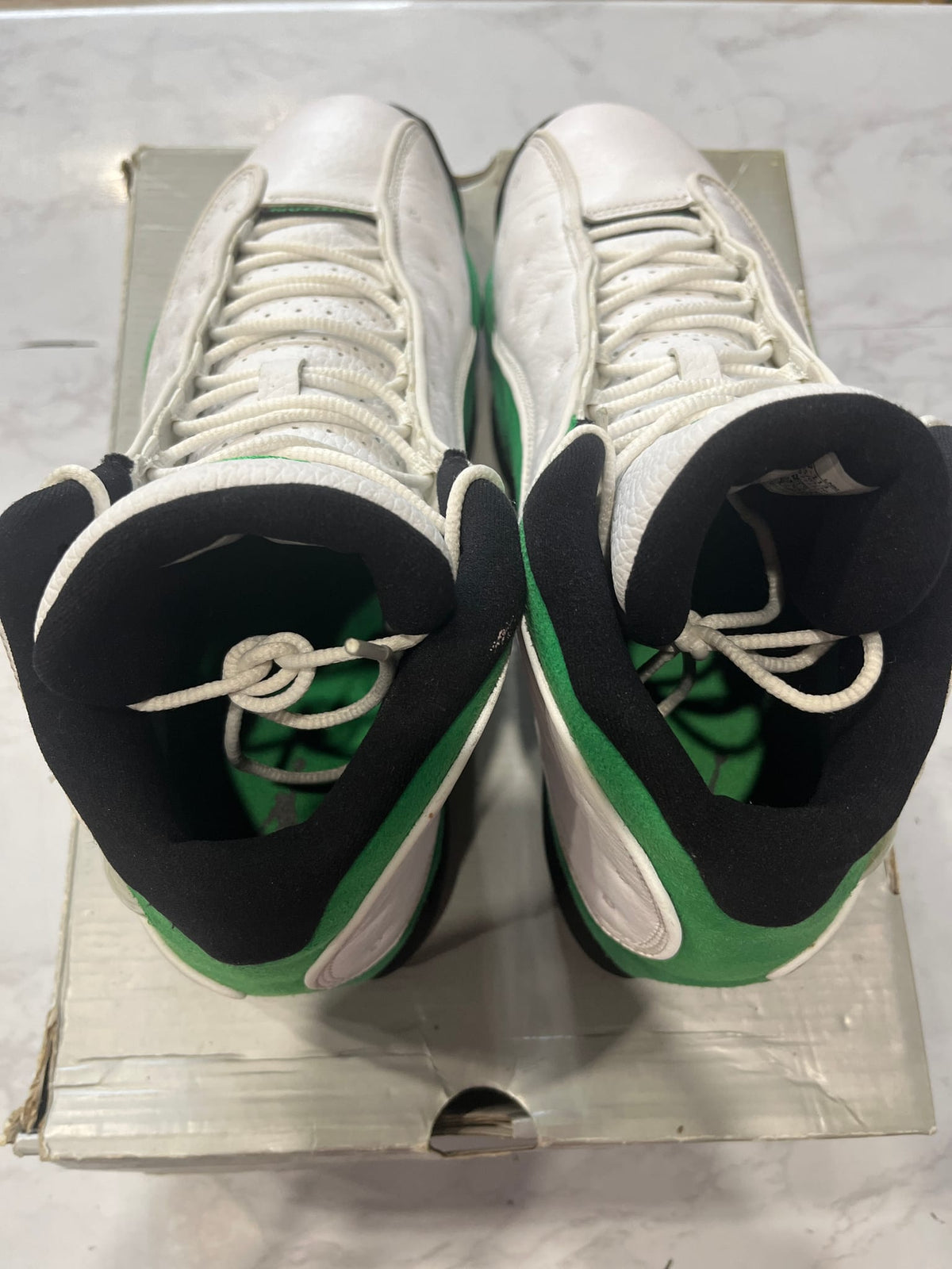 Jordan 13 Retro White Lucky Green PRE-OWNED