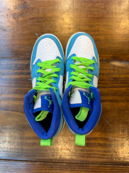 Jordan 1 Mid SE Sprite Blue (GS) PRE-OWNED