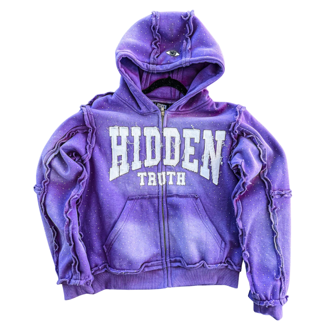 Hidden Truth Zip Up Purple