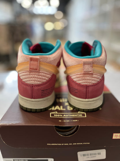 Nike Dunk Mid Social Status Free Lunch Strawberry Milk PRE-OWNED