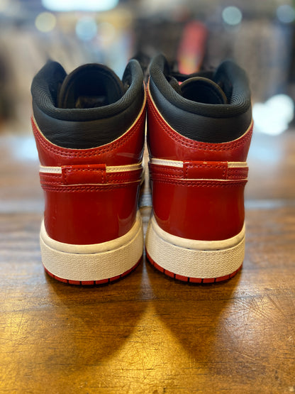 Jordan 1 Mid Patent Bred Toe (GS) PRE-OWNED