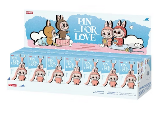 Pop Mart Labubu The Monsters Pin for Love Series Vinyl Plush Pendant (N-Z) Sealed Case (1 Blind Box)