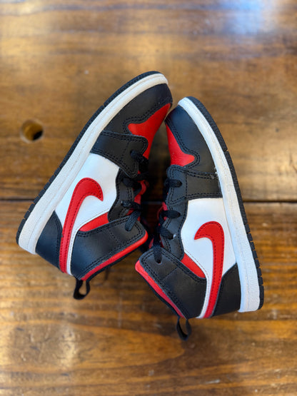 Jordan 1 Mid Black Fire Red (TD) PRE-OWNED
