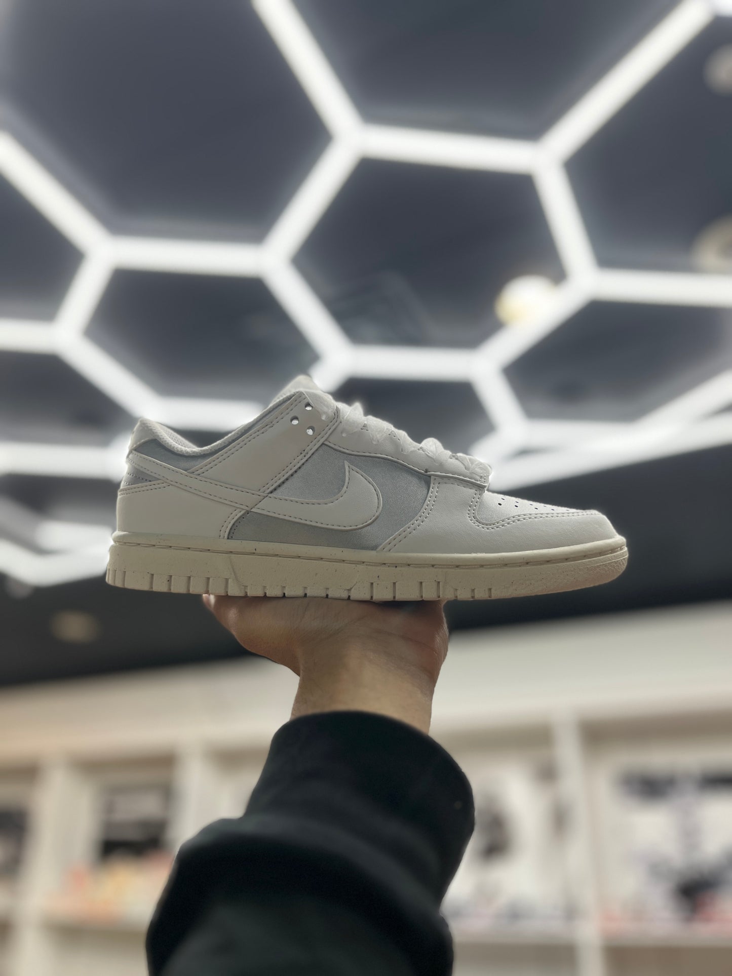 Nike Dunk Low Next Nature Sheer Lace Metallic Platinum (Women's)