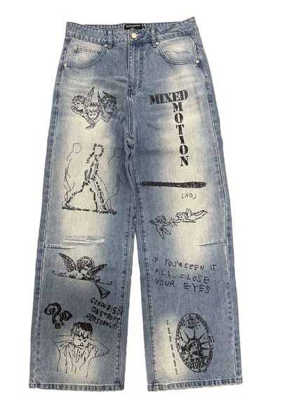 Mixed Emotions Blue “Canvas” Denim
