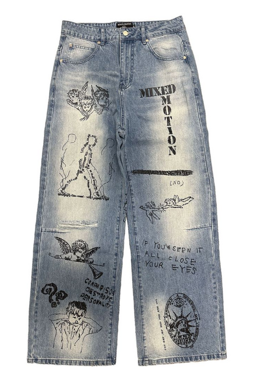 Mixed Emotions Blue “Canvas” Denim