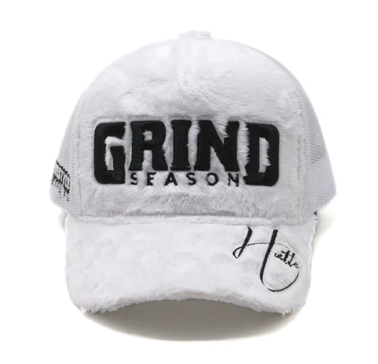 YBE Grind Season Fur Hat White