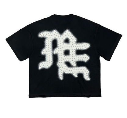 Black ‘End’ Rhinestone Tee