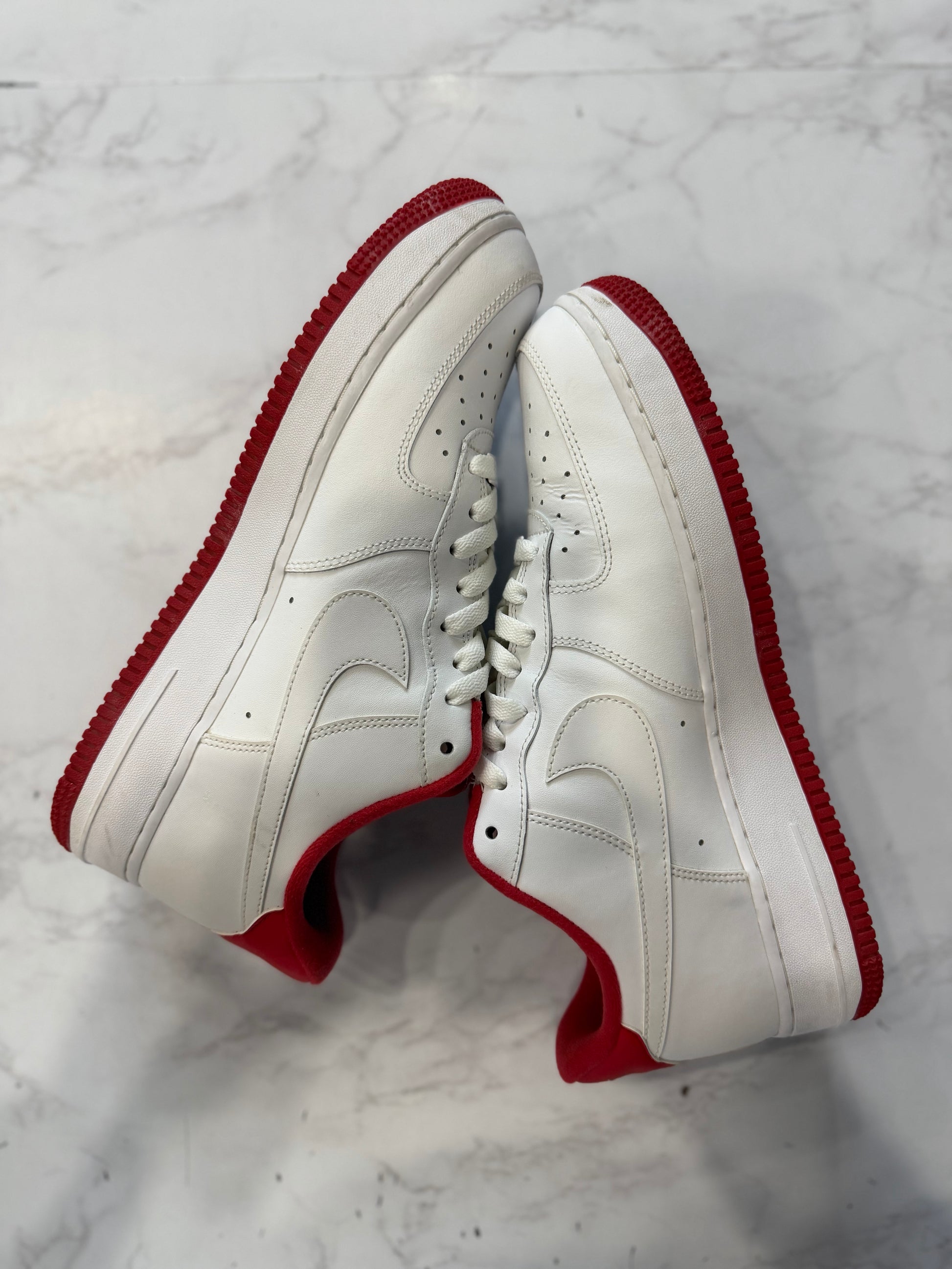 Nike Air Force 1 Low White University Red PRE-OWNED
