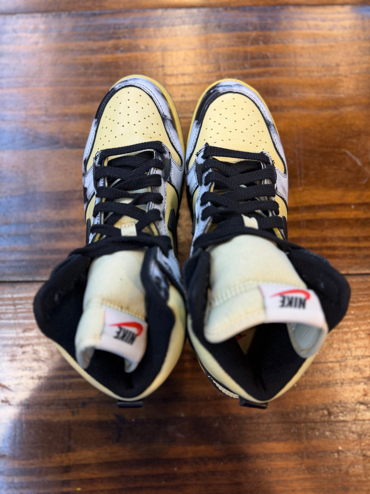 Nike Dunk High 1985 Black Acid Wash PRE-OWNED