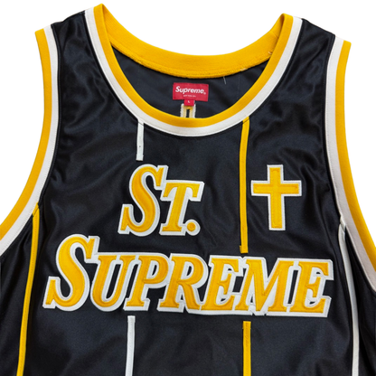 Supreme St. Supreme Basketball Jersey Black (PRE-OWNED)