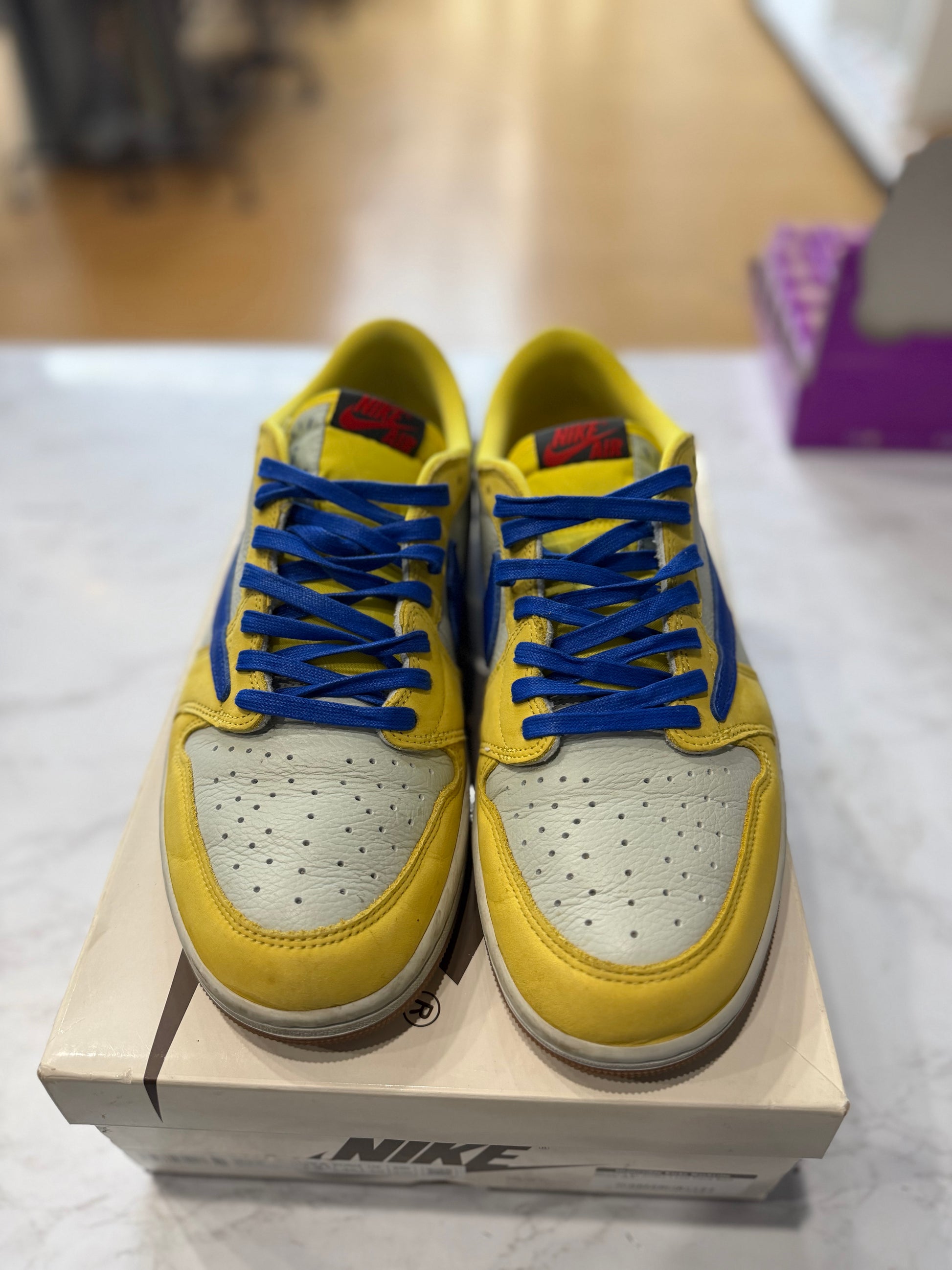 Jordan 1 Retro Low OG SP Travis Scott Canary (Women's) PRE-OWNED