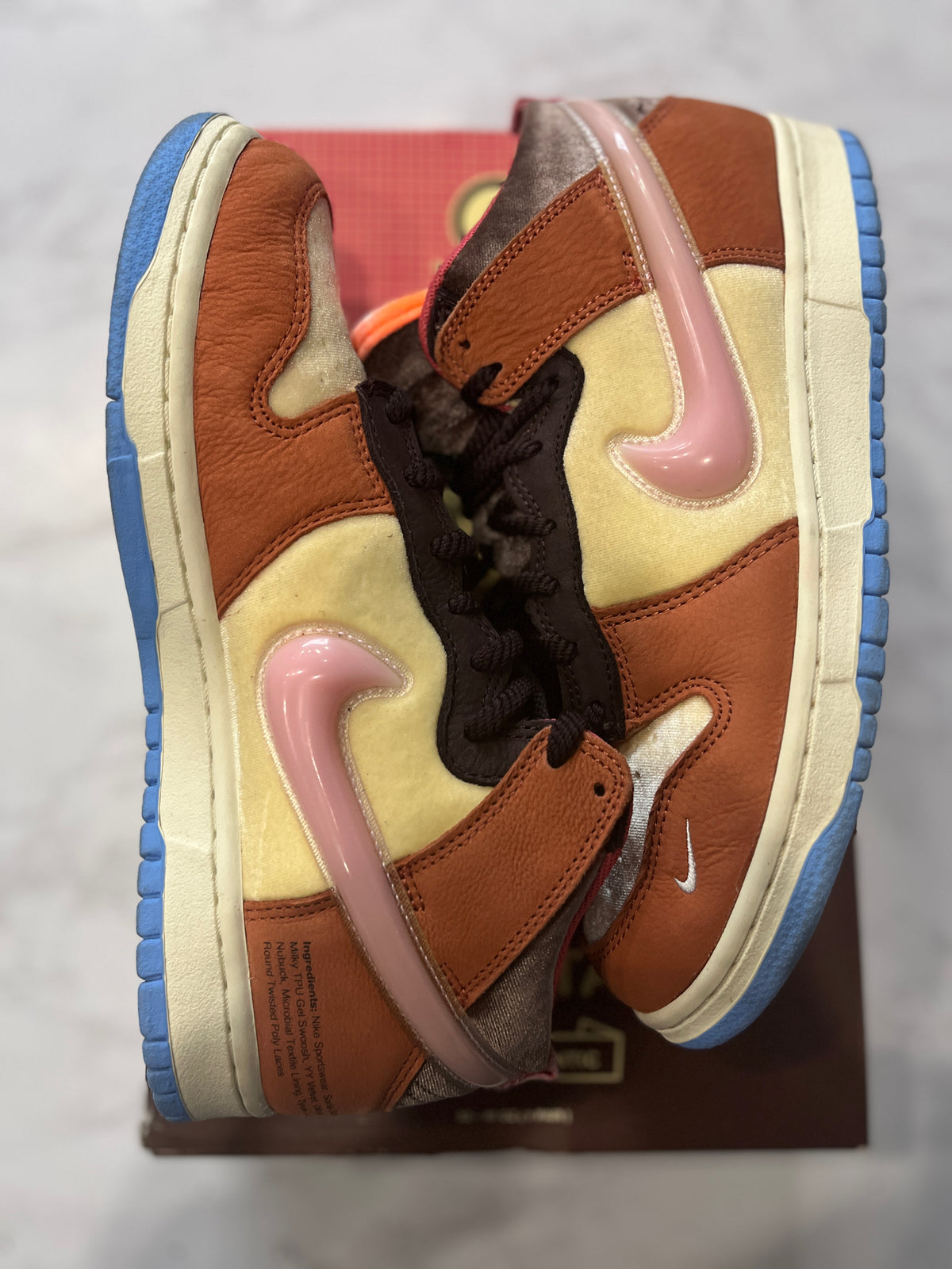Nike Dunk Mid Social Status Free Lunch Chocolate Milk PRE-OWNED