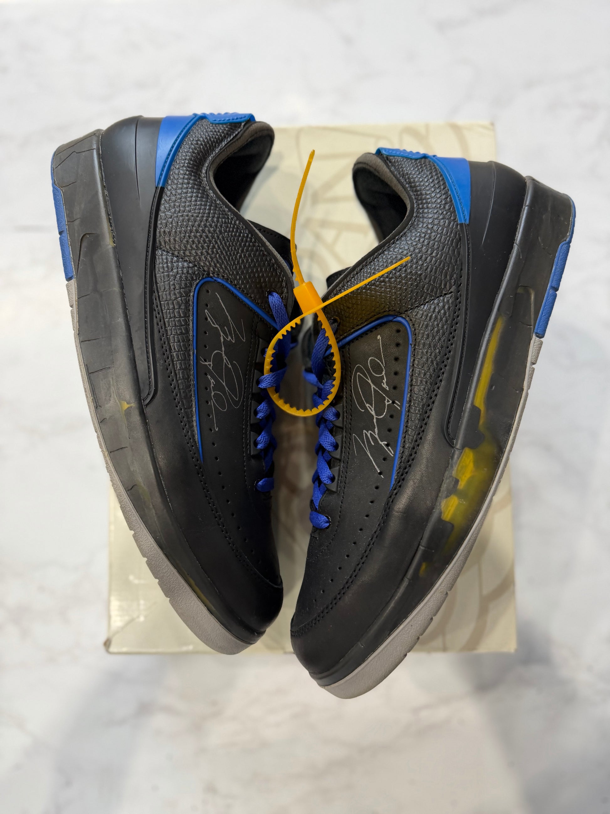 Jordan 2 Retro Low SP Off-White Black Blue PRE-OWNED