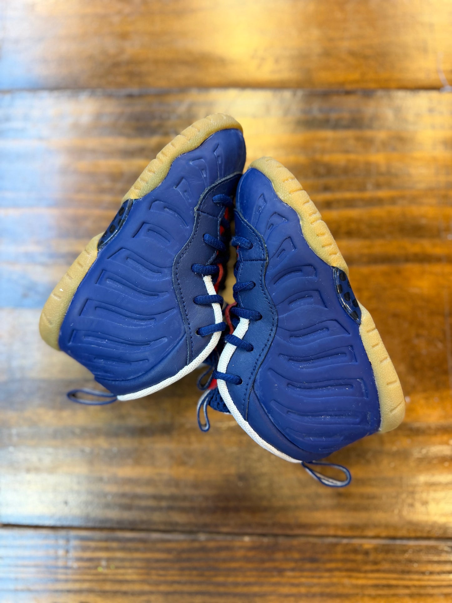 Nike Air Foamposite Pro Blue Void University Red (TD) PRE-OWNED