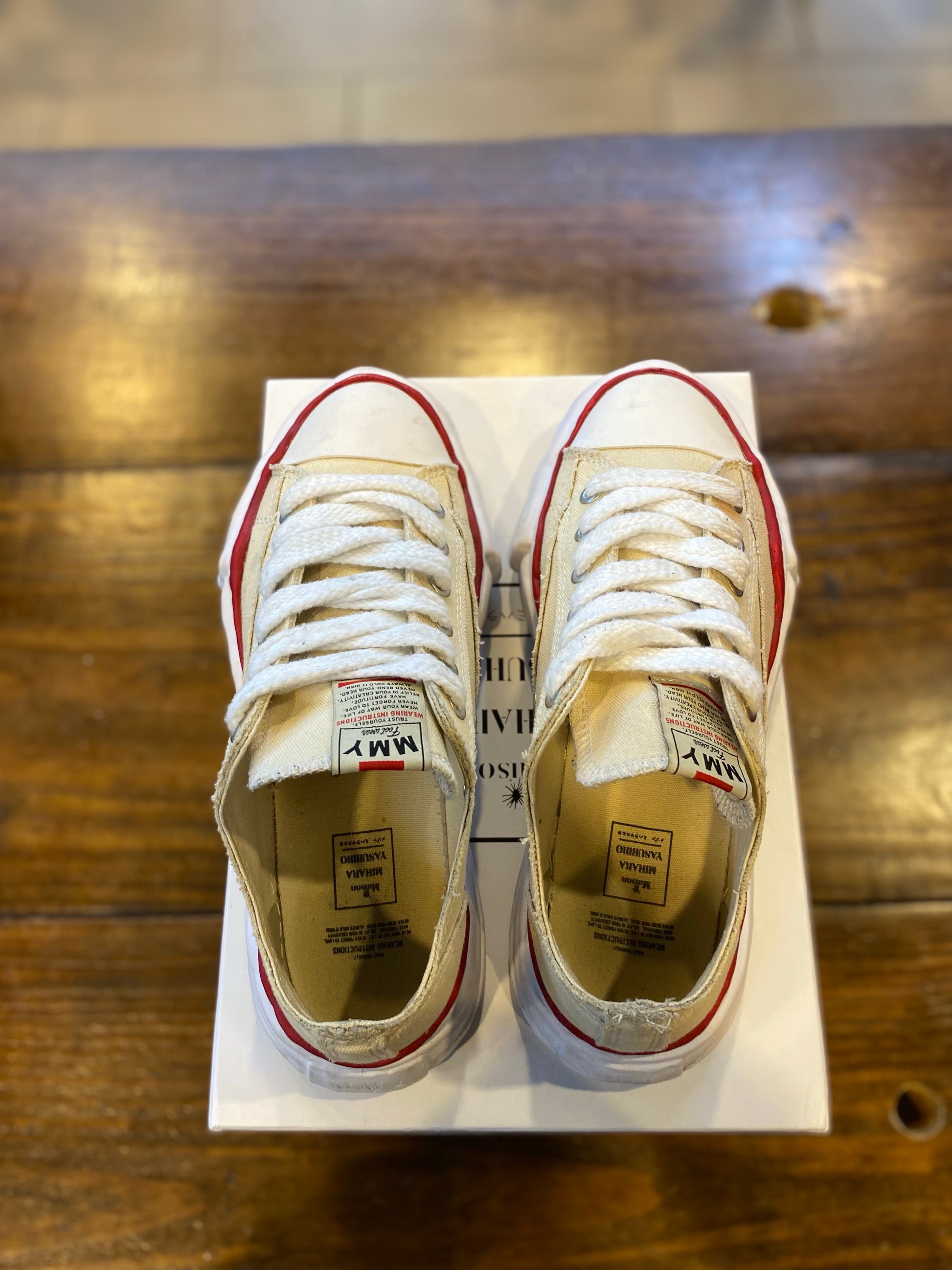 Maison Mihara Yasuhiro Peterson OG Sole Canvas Low Natural PRE-OWNED