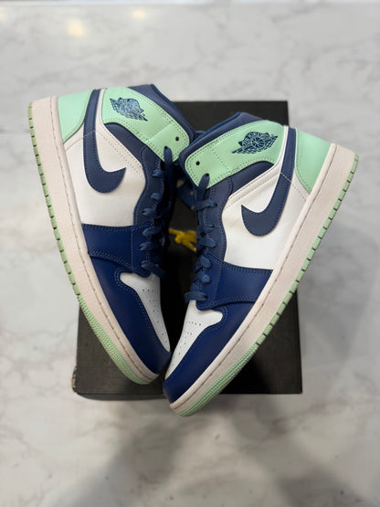 Jordan 1 Mid Mystic Navy Mint Foam PRE-OWNED