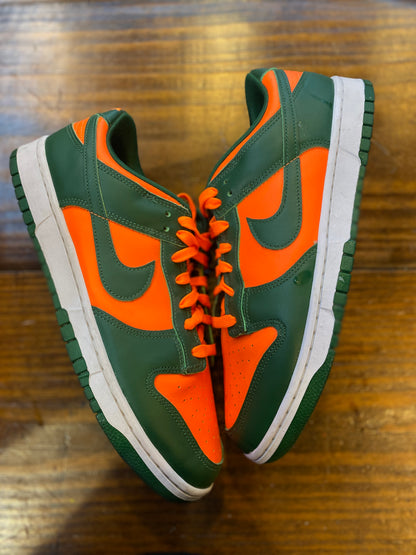 Nike Dunk Low Retro Miami Hurricanes PRE-OWNED
