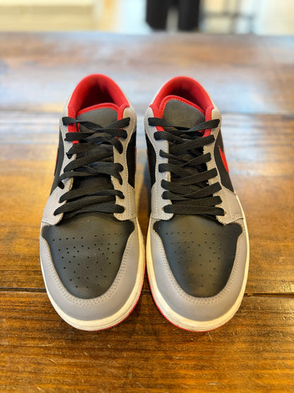Jordan 1 Low Black Light Smoke Grey Gym Red PRE-OWNED