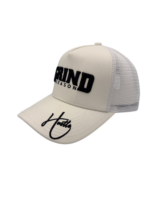 YBE Grind Season Leather Hat White