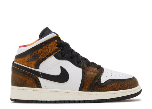 Jordan 1 Mid SE GS Wear-Away - Taxi