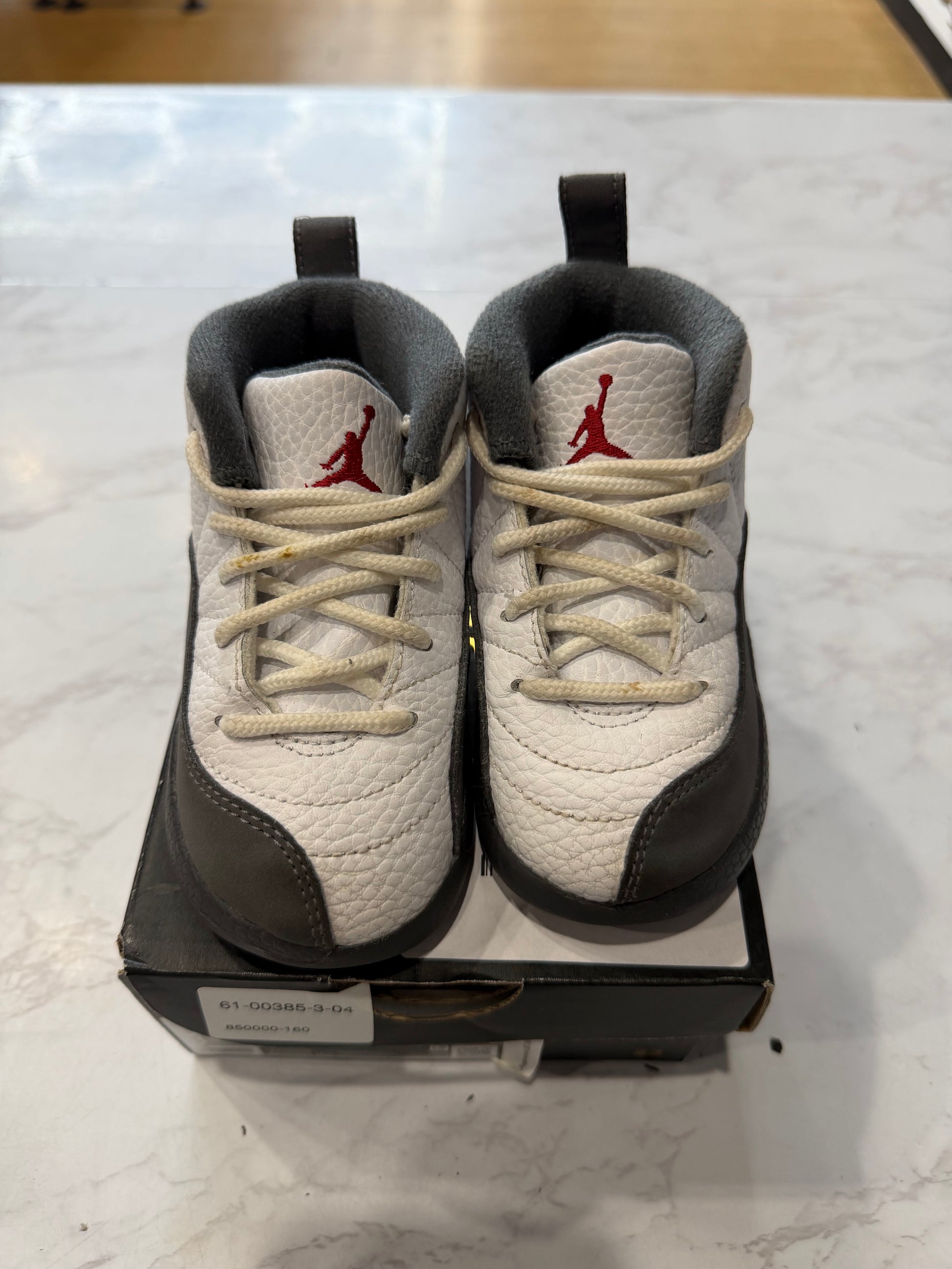 Jordan 12 Retro White Dark Grey (TD) PRE-OWNED