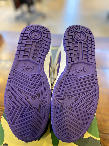 A Bathing Ape Sk8 Sta #1 Ostrich Pack White Purple PRE-OWNED