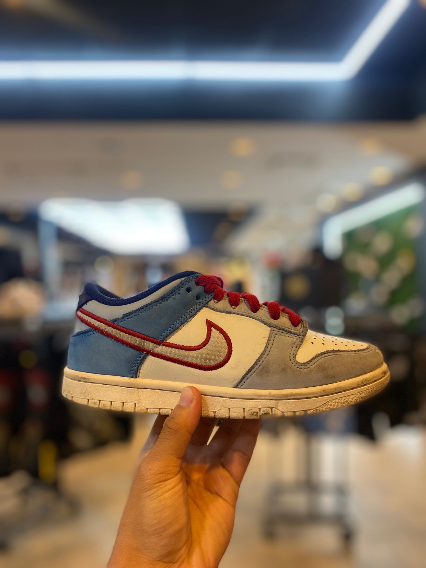 Nike Dunk Low Armory Blue Red Mesh (GS) PRE-OWNED