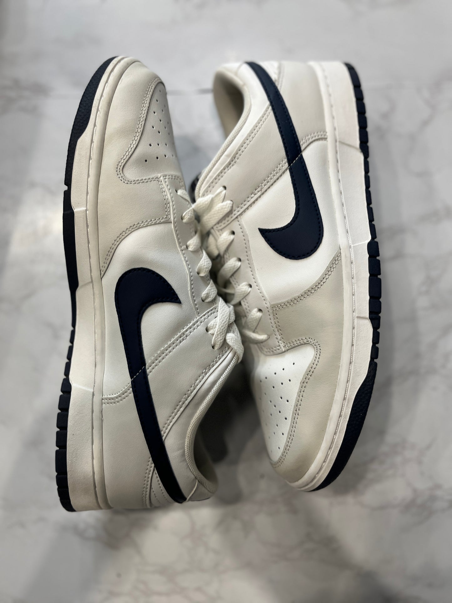 Nike Dunk Low Retro White Midnight Navy PRE-OWNED